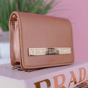 Rose Gold Wallet Bag w/ Chain!
